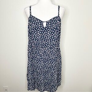 AUW As U Wish Womens Blue Floral Sleeveless Strappy Sundress Plus Size 2X